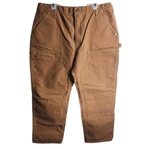 Carhartt Men's Work Pants Tan Canvas Double Knee Size 40x30 Made in USA